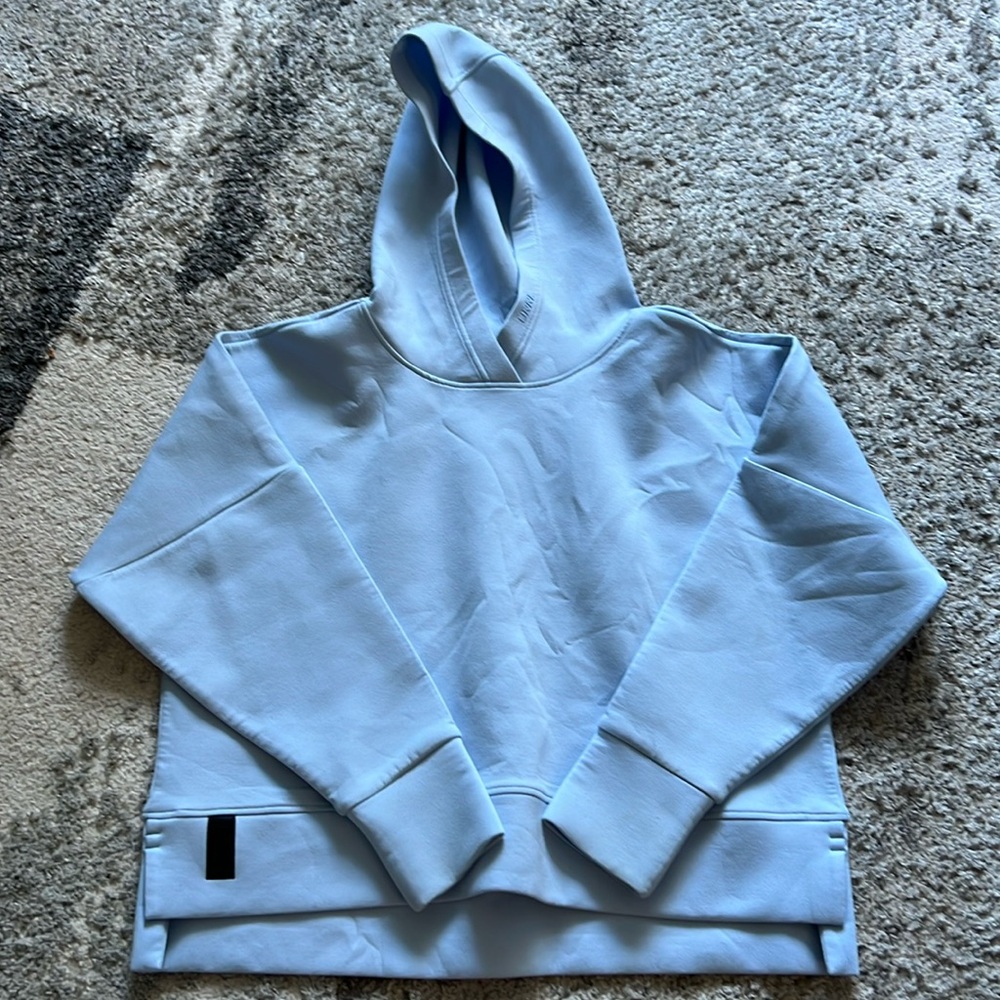 cropped blue unrl hoodie